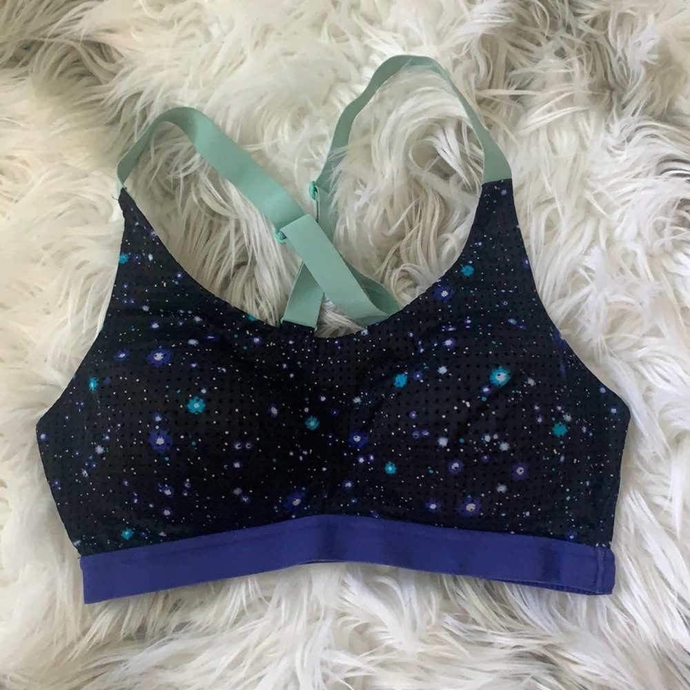 Victoria's Secret Midnight Star Bra with Teal Straps